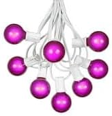 G40 Patio String Lights with 25 Purple Globe Bulbs - Image 7