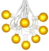 G40 Patio String Lights with 25 Yellow Globe Bulbs - Image 7