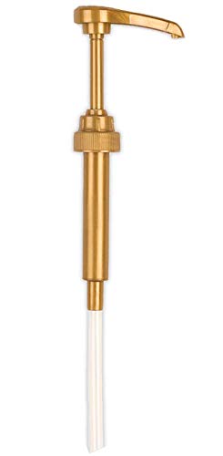 Gold Coffee Syrup Pump for 750ml Bottles | Fits Torani, Jordan's Skinny by GoodTimesCoffeeCo