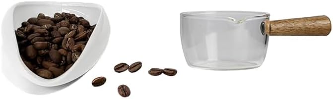 White Coffee Bean Dosing Cup - 100ML Mini Espresso Cup - Image 2