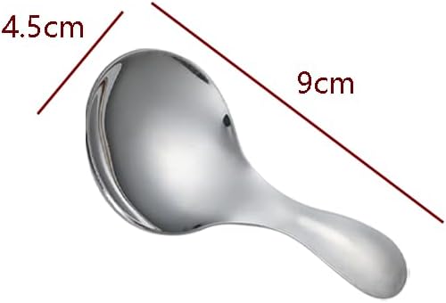 5 PCS Stainless Steel Mini Round Spoons Short Handle Spoon - Image 2
