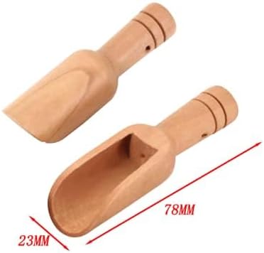 6 PCS Mini Wooden Spoon Wooden Kitchen Mini Bath Salt Spoon - Image 2