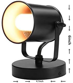 NOTOC Industrial Wall Sconces, Adjustable Retro Black Wall Sconces, Plug-in - Image 2