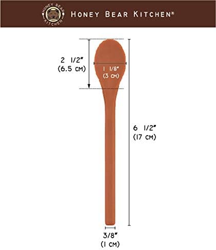 Honey Bear Kitchen Silicone Stirring Spoon (Set of 2, Super Scarlet) for Coffee & Tea