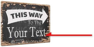 PP-4289 This way to the Right Arrow Chic Sign Rustic Vintage Chalkboard Style - Image 2