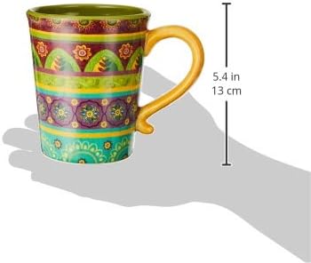 Tunisian Sunset 18 oz. Ceramic Mugs, Microwave & Dishwasher Safe, Eclectic - Image 4
