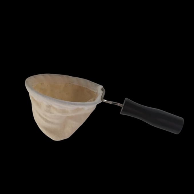 Reusable Coffee Filter with Wooden Handle, Cafe Flannel Cloth Filter Strainer - Image 5