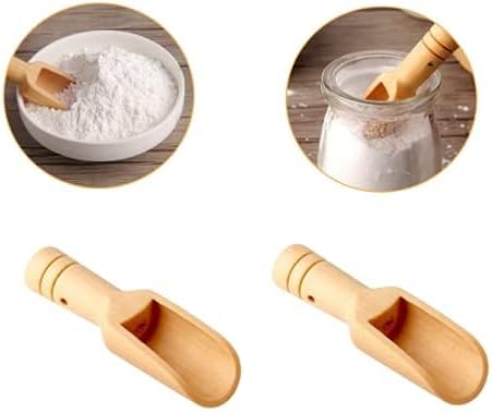 6 PCS Mini Wooden Spoon Wooden Kitchen Mini Bath Salt Spoon - Image 4