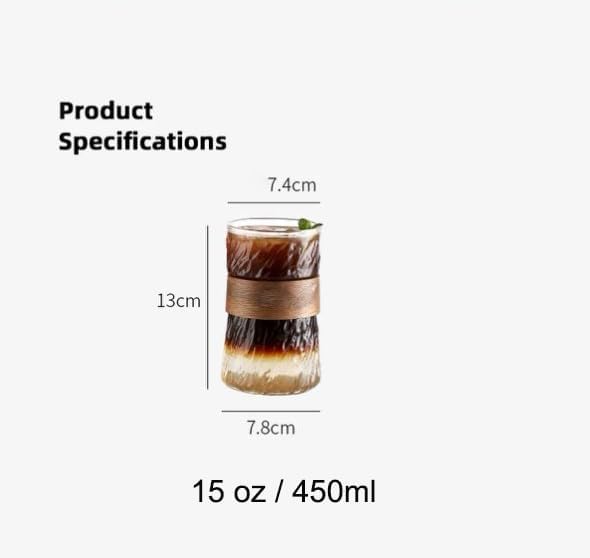 2 Pcs Drinking Glasses Coffee Cup, 13oz Glassware Set, Cocktail Glasses - Image 4