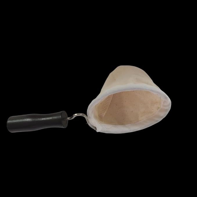 Reusable Coffee Filter with Wooden Handle, Cafe Flannel Cloth Filter Strainer - Image 6