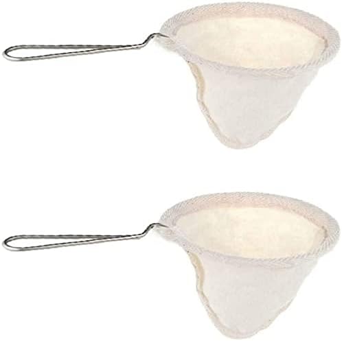 2Pcs Reusable Coffee Sock Filters Cloth Coffee Strainer 4" Colador de Cafe | by LapangZi