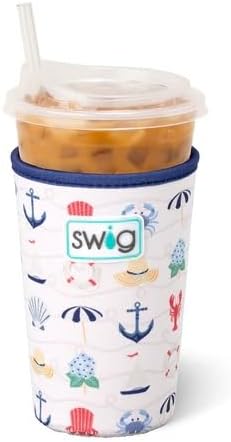 Swig Life Medium Iced Cup Coolie, Standard 22oz Iced Coffee Cup Insulator Sleeve by SwigLife
