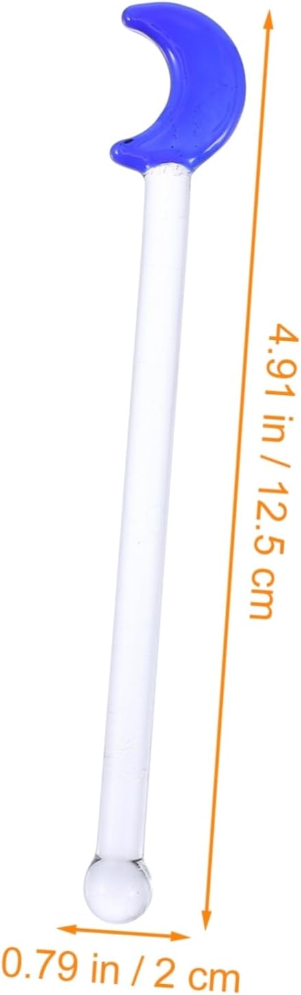 Mobestech 5pcs Moon Pattern Reusable Drink Stirrers Adorable Cocktail Mixing - Image 2