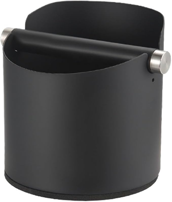 Small Round Stainless Steel Espresso Knock Box by Unknown