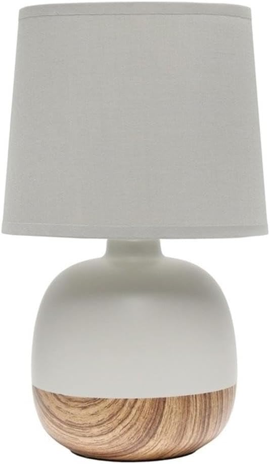 Simple Designs LT2078-LWG Petite Mid Century Table Lamp, Light Wood and Light by SimpleDesigns