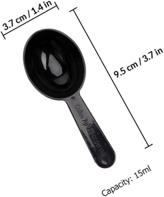 Uonlytech 50pcs Black Coffee Bean Scoop and Multi-function Tea Measuring Spoon - Image 2