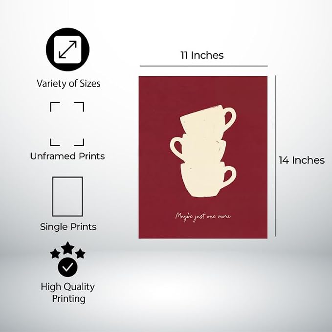 Lawrence Williams Designs Maybe Just One More Coffee Poster - Image 2
