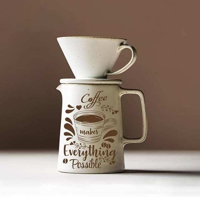 DGAGA Silk Screen Stencils, Coffee Everything Possible Self Adhesive Silk - Image 2