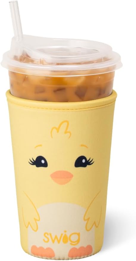Swig Life Medium Iced Cup Coolie, Standard 22oz Iced Coffee Cup Insulator Sleeve by SwigLife