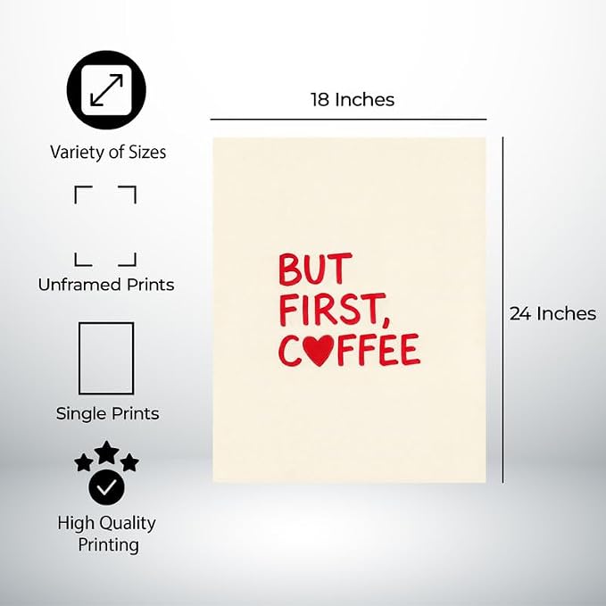 Lawrence Williams Designs But First Coffee Poster - Image 2