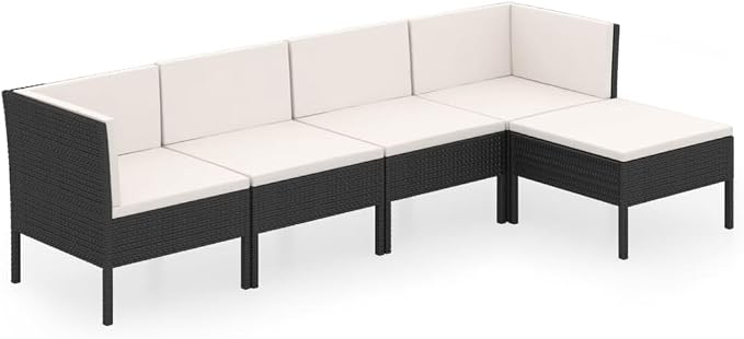 5-Piece Garden Lounge Set, Modular Patio Furniture by Unknown