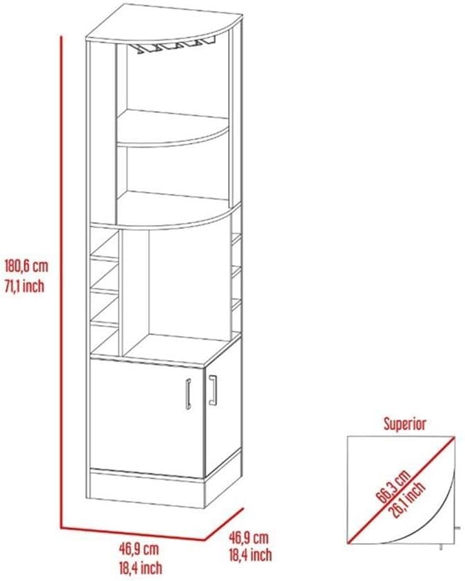 Tuhome Syrah Corner Bar Cabinet - Image 3