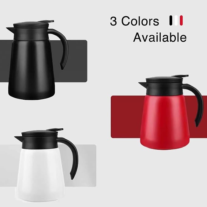 Mini Stainless Steel Thermal Carafe Coffee, 30 oz Tea Pot Double Wall Vacuum - Image 7