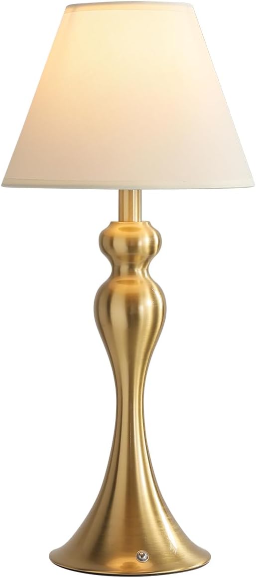 Cordless Table Lamp, Portable Fabric Shade LED Desk Lamps, 5200mAh Battery by Unknown