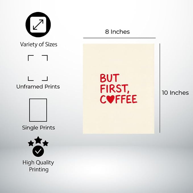 Lawrence Williams Designs But First Coffee Poster - Image 2