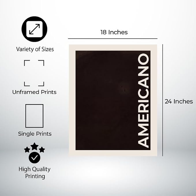 Lawrence Williams Designs Americano Coffee Poster - Image 2