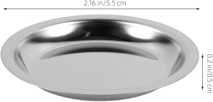 KICHOUSE Stainless Steel Tea Bag Dish Round Tea Bag Coaster Holder Coaster - Image 3
