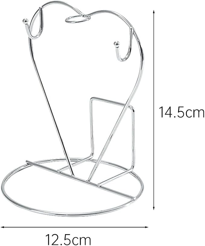Heart Shaped Tea Cup and Saucer Display Stand Holder Rack Metal Cup Saucer - Image 4