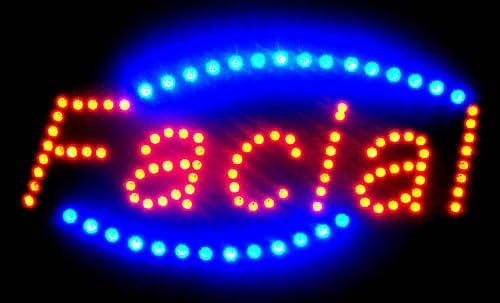 LED Neon Light Facial Sign for Business by E-ONSALE