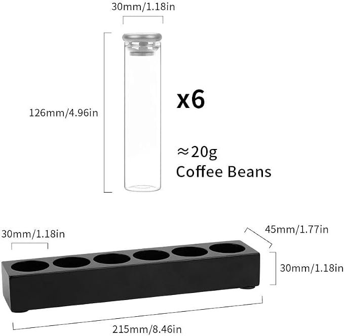 watchget Coffee Bean Container 6PCS Silver Coffee Bean Cellars Tubes Single - Image 2