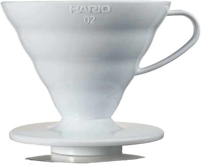 HARIO VDR-02-W V60 Transparent Dripper 02 White, by Hario