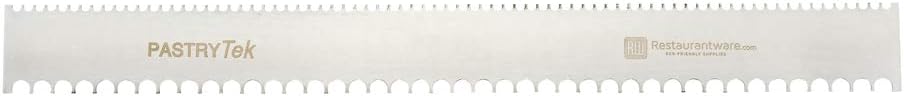 Restaurantware 19.8 Inch x 2 Inch Cake Comb 1 Semicircle Decorating Comb - Double-Sided Assorted Edges Stainless Steel Icing Smoother For Decorating Or Sculpting Desserts