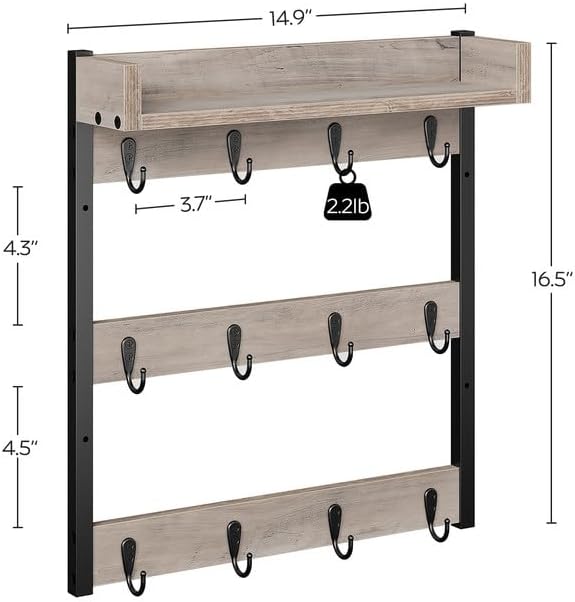 YATINEY Coffee Mug Holder Stand, 3 Tier Mug Tree Rack, Hanging 12 Cups - Image 7