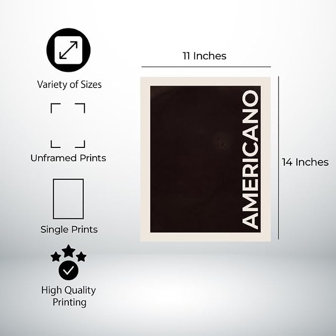Lawrence Williams Designs Americano Coffee Poster - Image 2