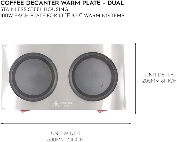 Commercial Coffee Decanter Warm Plate, Stainless Steel Structure - Image 5