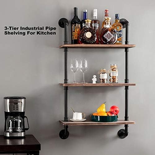 ROGMARS 3-Tier Real Pine Wood Floating Shelf, 20x7.87x41.3in, Industrial Retro - Image 6