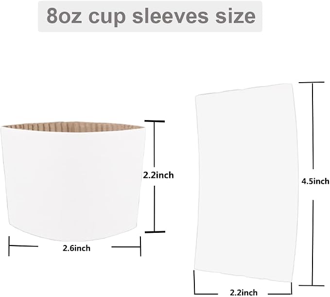 EchoDone 8 oz Disposable Coffee Cup Sleeves - Image 2
