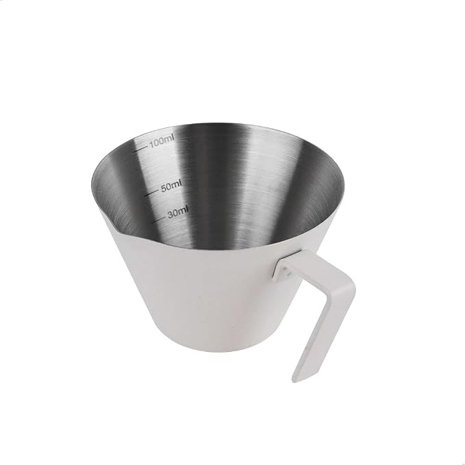 watchget Stainless Steel Espresso Cups, Single Spout & Scale Measuring Cup by watchget