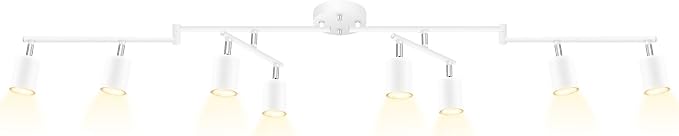 BoostArea LED 8 Light Track Lighting Kit, Flexibly Rotatable Light Head by BoostArea