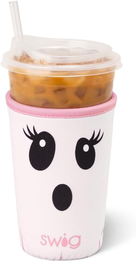 Swig Life Medium Iced Cup Coolie, Halloween 22oz Iced Coffee Cup Insulator by SwigLife