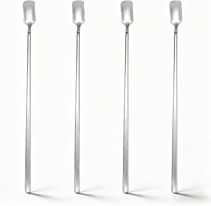 Long Iced Tea Spoons Set of 4, 11.46" Stainless Steel Stirring Spoons | Reach by Unknown