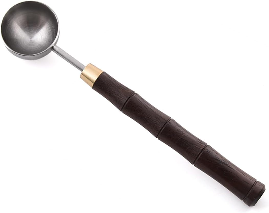 Ebony Wood Handle Coffee Spoon – Exquisite and Portable Stainless Steel Spoon by GonzoneCoffeeLab