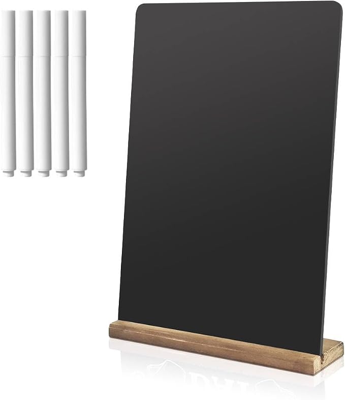 Double-Sided Tabletop Chalkboard Set Wooden Chalkboards Store Signs by Fosinz