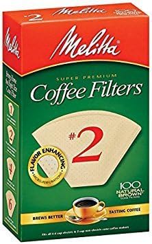 Melitta Pour Over Coffee Cone Brewer & #2 Filter Natural Brown Combo Set - Image 2