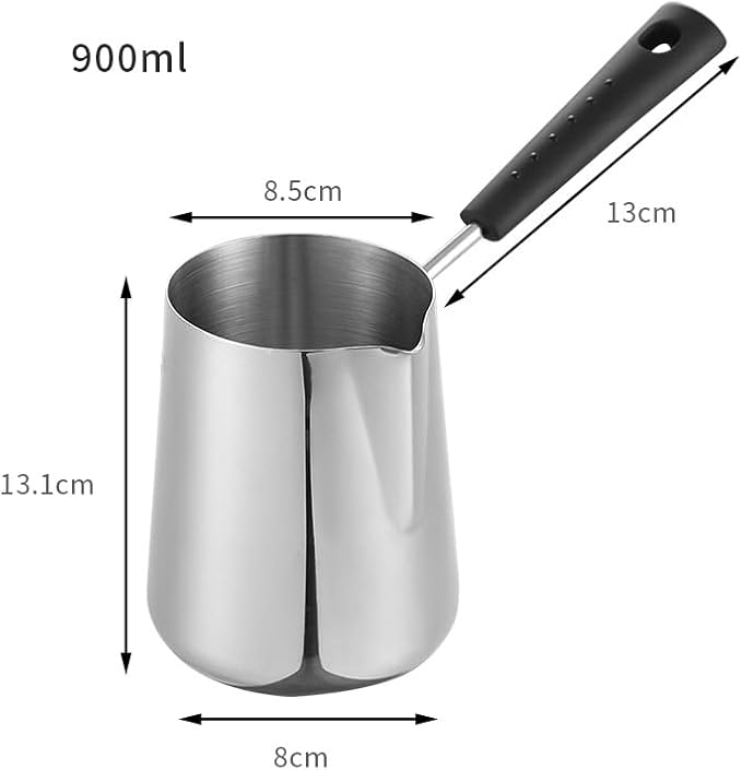 Milk Butter Warmer Pot, 30oz/900ml Turkish Coffee Pot, Stovetop Chocolate - Image 7