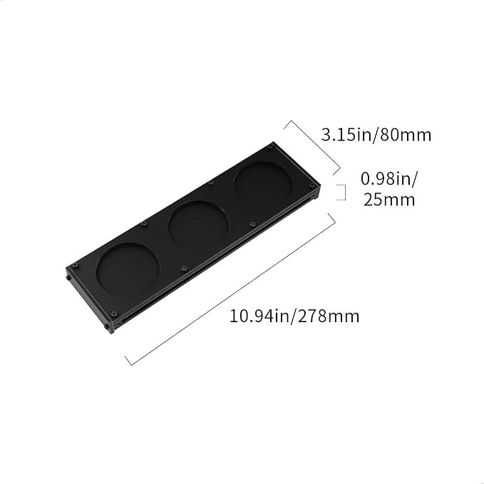 watchget 3-Hole Acrylic Coffee Cup Tray, Rectangle Decorative Displayed Tray - Image 2